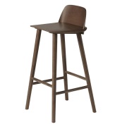 Muuto, Nerd barstol 75 cm - Stained Dark Brown
