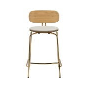 Umage, Curious Låg Barstol Ek/Mässing White Sands