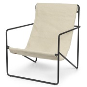 Ferm Living, Desert Lounge Fåtölj Black/Cloud