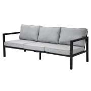 Brafab, Belfort 3-sits soffa   inkl dynor svart / Peral Grey