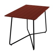 Grythyttan Stålmöbler, Bord B25A 120 cm Mörkröd / Svart