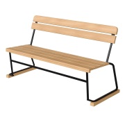 Grythyttan Stålmöbler, Soffa 3 Oljad ek / svart