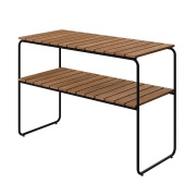 Grythyttan Stålmöbler, L105 avlastningsbord teak / svart