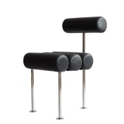 101 Copenhagen, Hiro Matstol Stainless Steel - Aniline Leather Black