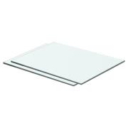 vidaXL Hyllplan 2 st glas genomskinlig 40x25 cm