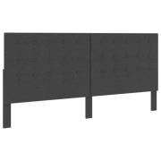vidaXL Sänggavel mörkgrå tyg tuftad 200x200 cm