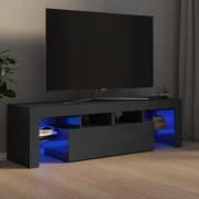 vidaXL Tv-bänk med LED-belysning grå högglans 140x36,5x40 cm