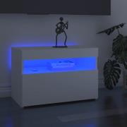 vidaXL TV-bänk med LED-belysning 2 delar vit 60x35x40 cm
