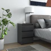 vidaXL Sängbord 2 st grå 40x35x62,5 cm konstruerat trä