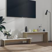vidaXL TV-bänk vit och sonoma ek 180x30x43 cm konstruerat trä