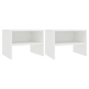 vidaXL Sängbord 2 st vit 40x30x30 cm konstruerat trä
