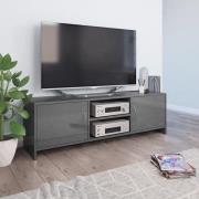 vidaXL TV-bänk grå högglans 120x30x37,5 cm konstruerat trä