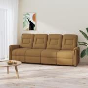 vidaXL 4-sits reclinerfåtölj taupe mikrofibertyg