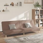 vidaXL Bäddsoffa 2-sits taupe tyg