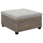 vidaXL Ottoman sjögräs 65x65x40 cm grå