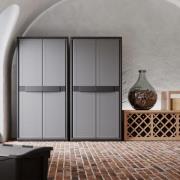 vidaXL Förvaringsskåp med 2 dörrar 90x54x180 cm svart och grå