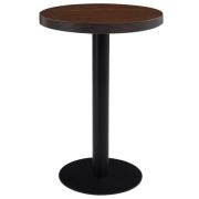 vidaXL Bistrobord mörkbrun 60 cm MDF