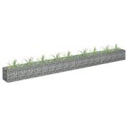 vidaXL Planteringsgabion upphöjd galvaniserat stål 360x30x30 cm