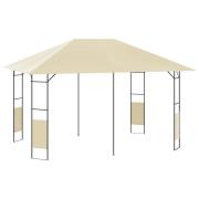 vidaXL Paviljong 4x3 m gräddvit 160 g/m²