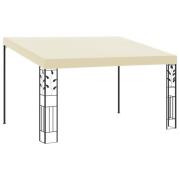 vidaXL Väggmonterad paviljong 4x3x2,5 m gräddvit