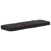 vidaXL Dyna till pallsoffa bomull 120x40x7 cm svart