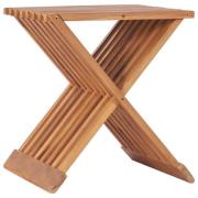 vidaXL Hopfällbar pall 40x32x45 cm massiv teak