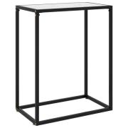 vidaXL Konsolbord vit 60x35x75 cm härdat glas