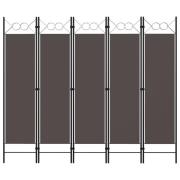 vidaXL Rumsavdelare 5 paneler antracit 200x180 cm