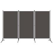 vidaXL Rumsavdelare 3 paneler antracit 260x180 cm