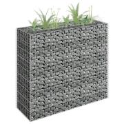 vidaXL Planteringsgabion upphöjd galvaniserat stål 90x30x90 cm