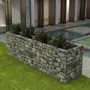 vidaXL Planteringsgabion upphöjd stål 360x90x100 cm