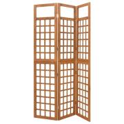 vidaXL Rumsavdelare/Spaljé 3 paneler massiv gran 121x180,5 cm