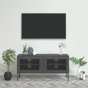 vidaXL Tv-bänk antracit 105x35x50 cm stål