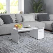 vidaXL Soffbord vit 90x45x35 cm konstruerat trä