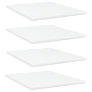 vidaXL Hyllplan 4 st vit 40x50x1,5 cm konstruerat trä