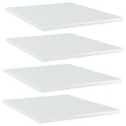 vidaXL Hyllplan 4 st vit högglans 40x50x1,5 cm konstruerat trä