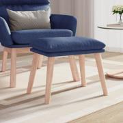 vidaXL Fotpall blå 45x29,5x35 cm tyg