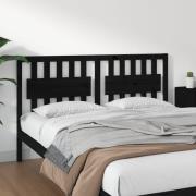 vidaXL Sänggavel svart 155,5x4x100 cm massiv furu