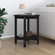 vidaXL Soffbord svart Ø 55 x 60 cm massiv furu