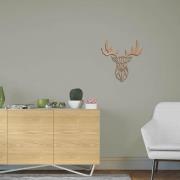 Homemania Väggdekoration Deer 51x51 cm koppar stål