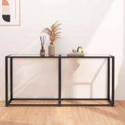 vidaXL Konsolbord transparent 160x35x75,5 cm härdat glas