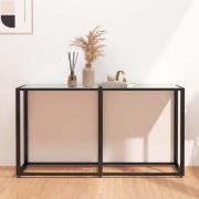 vidaXL Konsolbord vit marmor 140x35x75,5 cm härdat glas