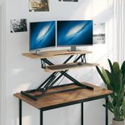 vidaXL Justerbar arbetsstation 90x40x(13-50) cm stål konstruerat trä