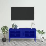 vidaXL Tv-bänk marinblå 105x35x50 cm stål