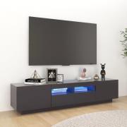 vidaXL TV-bänk med LED-belysning grå 180x35x40 cm