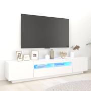 vidaXL TV-bänk med LED-belysning vit 200x35x40 cm