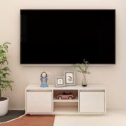 vidaXL Tv-bänk vit 110x30x40 cm massiv furu