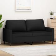 vidaXL Soffa 2-sits svart 140 cm sammet