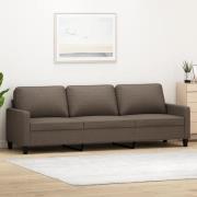 vidaXL 3-sitssoffa taupe 210 cm tyg