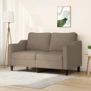 vidaXL 2-sitssoffa taupe 140 cm tyg